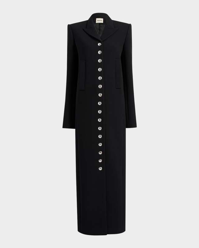 Saphra Single-Breasted Long Coat